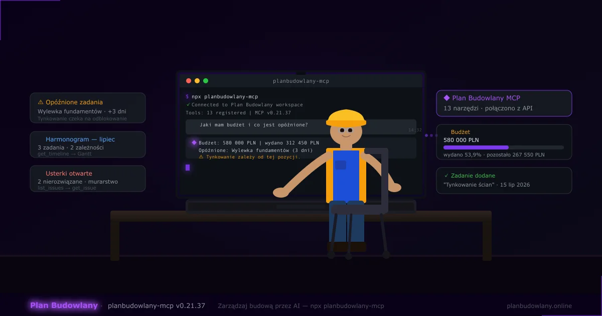 Plan Budowlany w Claude Desktop — zarządzaj budową przez AI